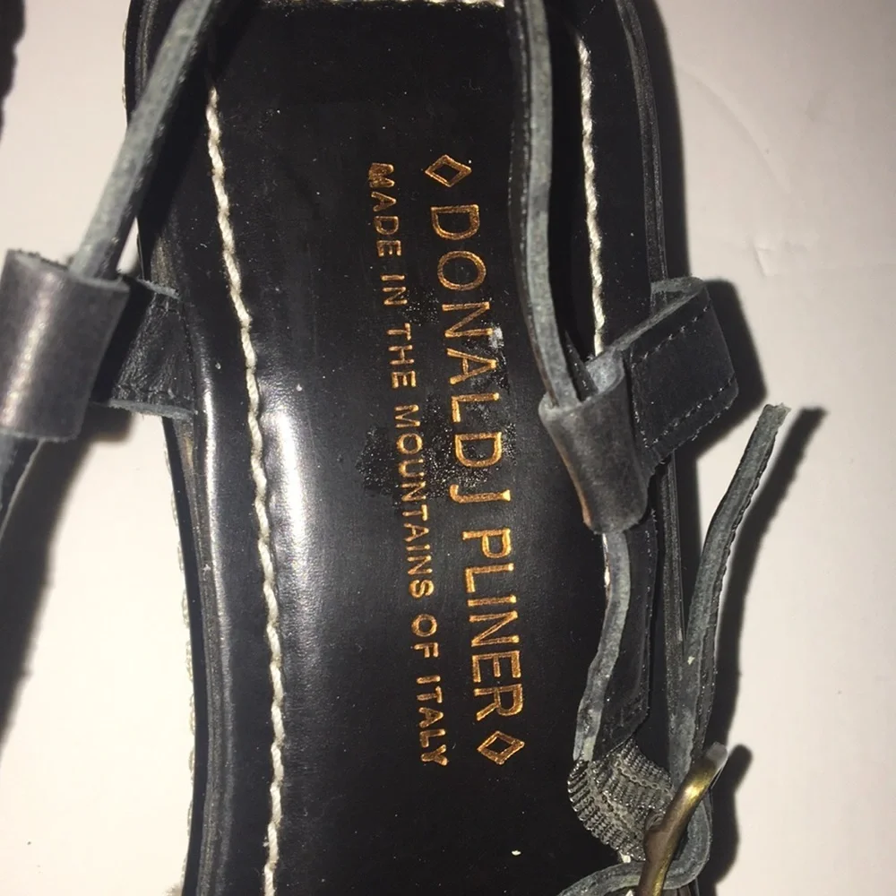Donald J Pliner Black Saby Platform Sandals